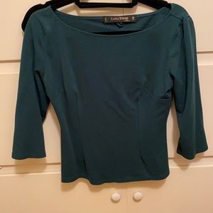 EUC dark green Sabrina top by Pinup Couture L